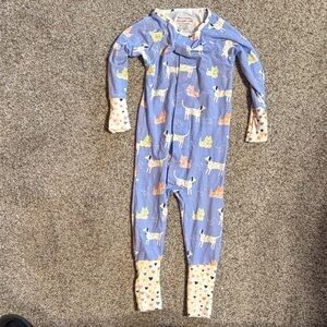 Magnetic Me Blue Animal Print Footie